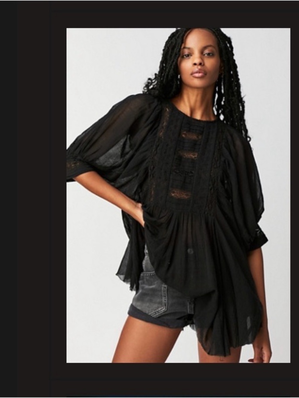 Free People Black Boho Dress Tunic